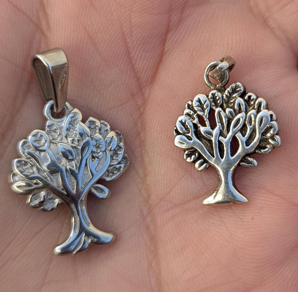 Vintage silver tree ethnic pendant (p7-002)