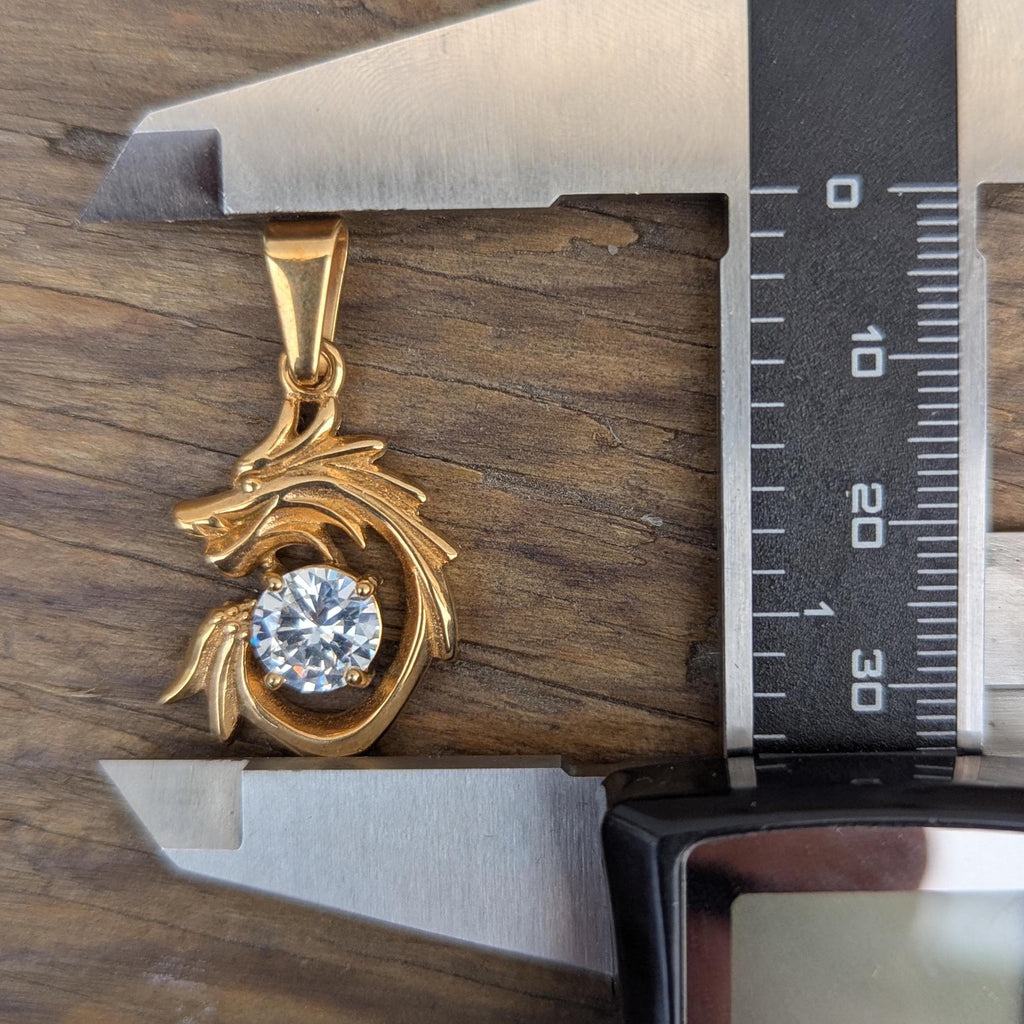 Handmade Brass Dragon crystal pendant (p7-12)