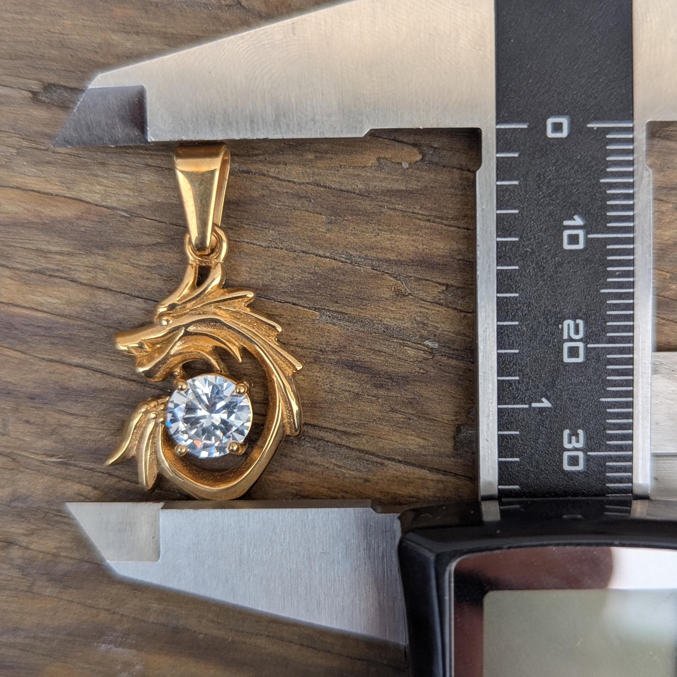 Handmade Brass Dragon crystal pendant (p7-12)