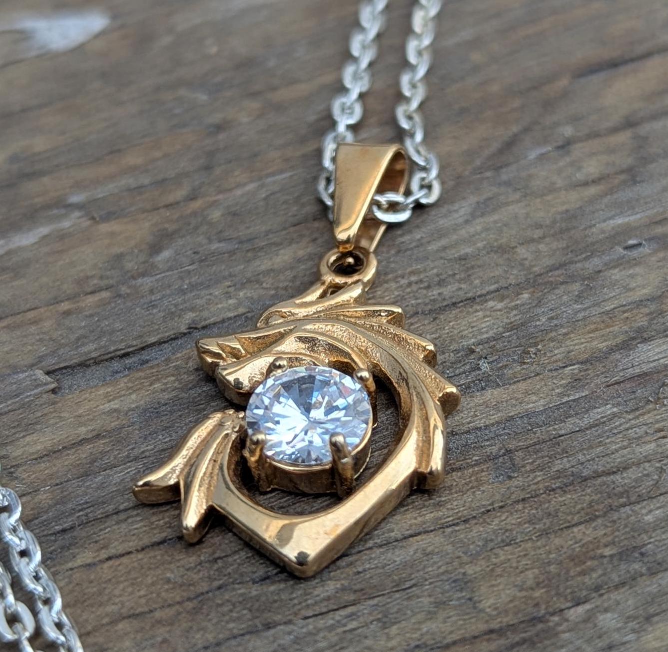 Handmade Brass Dragon crystal pendant (p7-12)