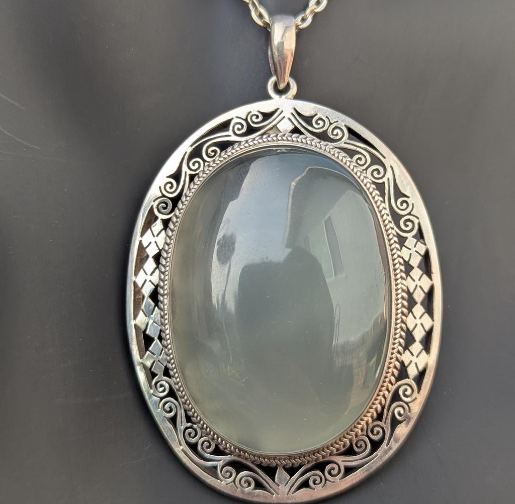 Handmade Moonstone Pendant: 925 Sterling Silver, Elegant Design