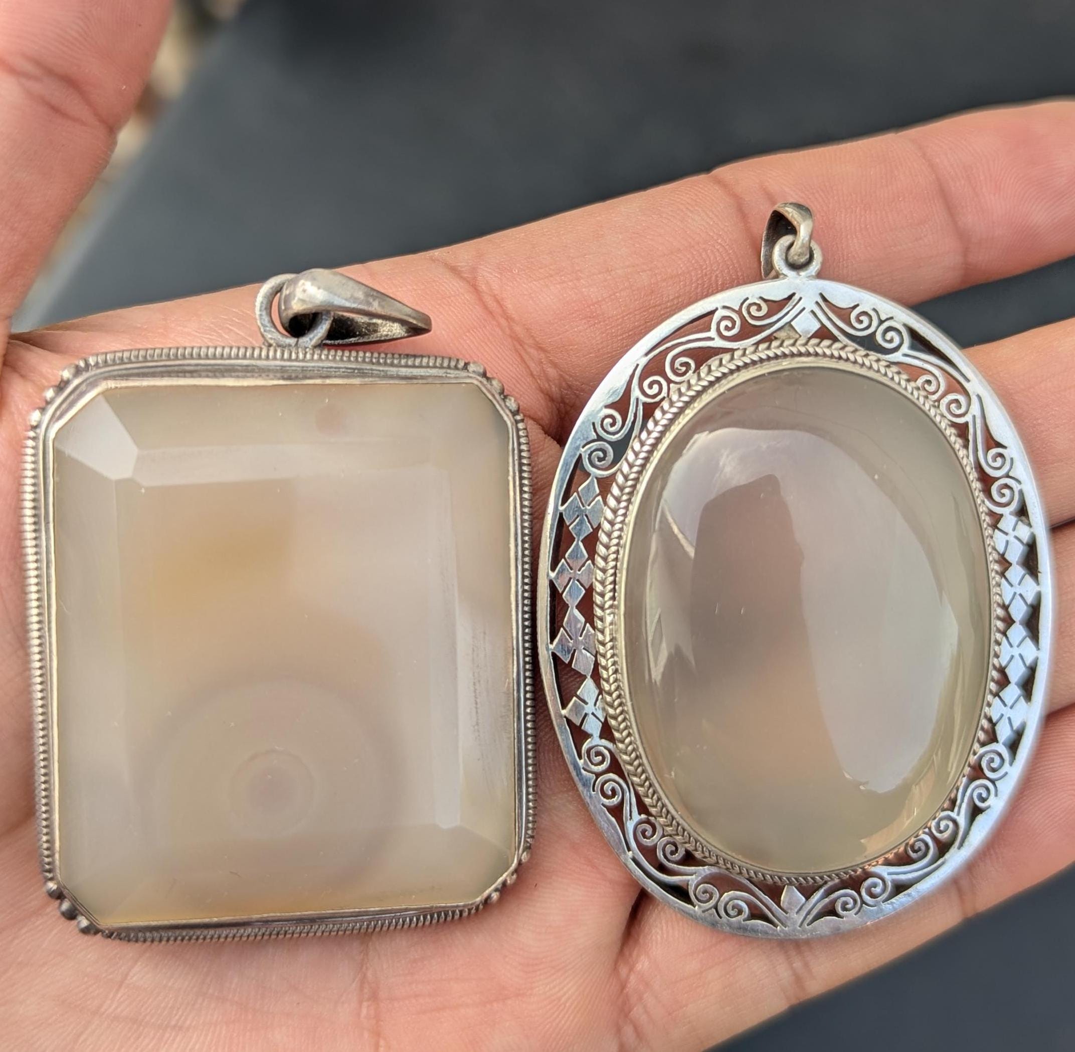 Handmade Moonstone Pendant: 925 Sterling Silver, Elegant Design