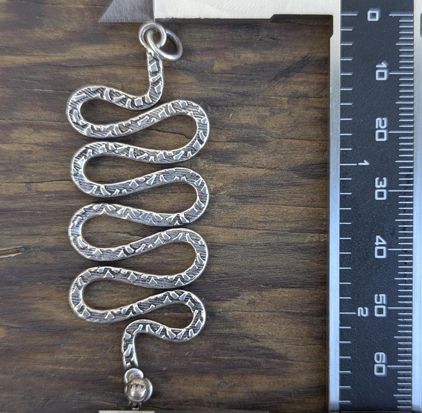 Handmade sterling silver serpent pendant collection (p7-039)