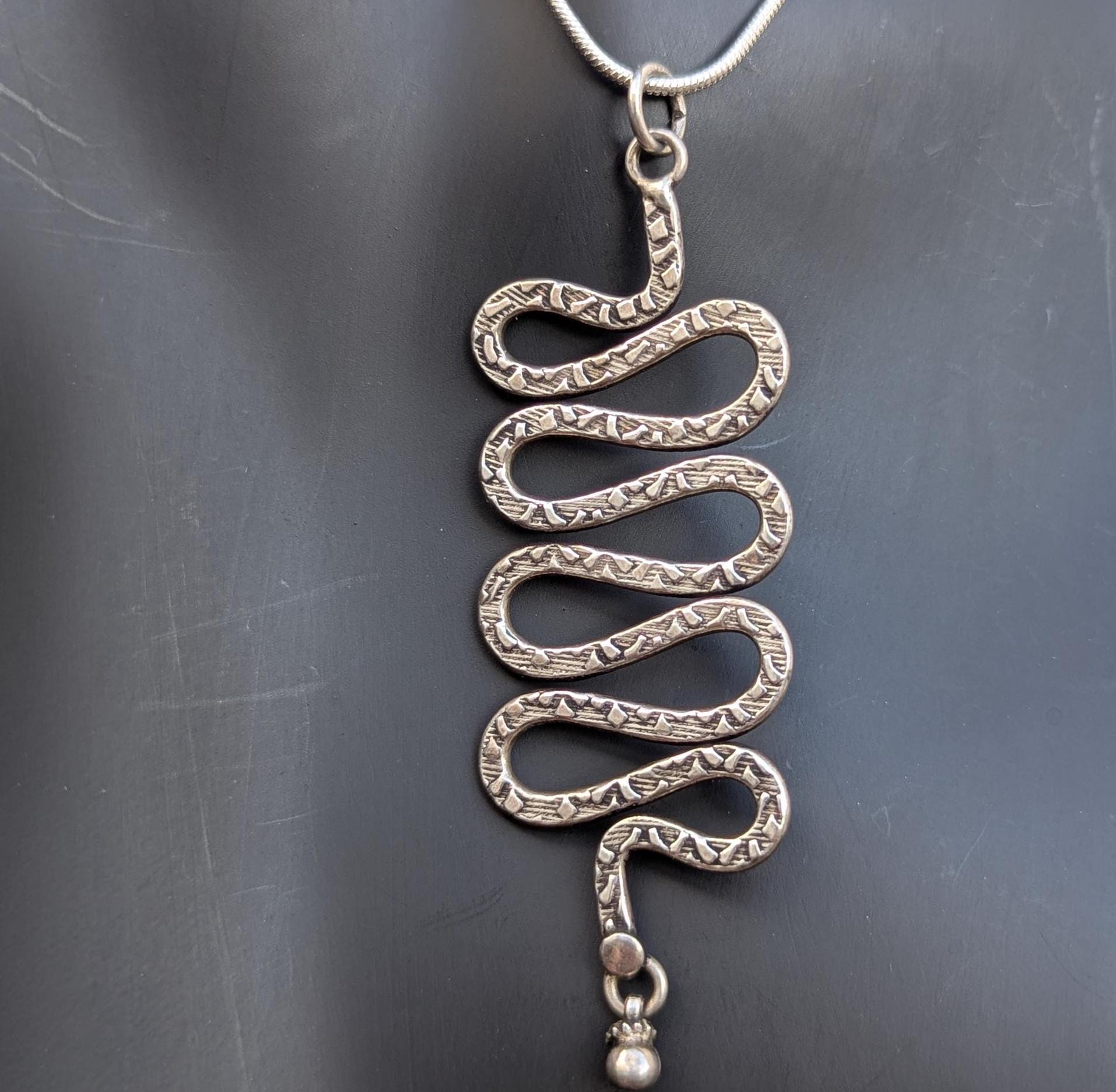 Handmade sterling silver serpent pendant collection (p7-039)