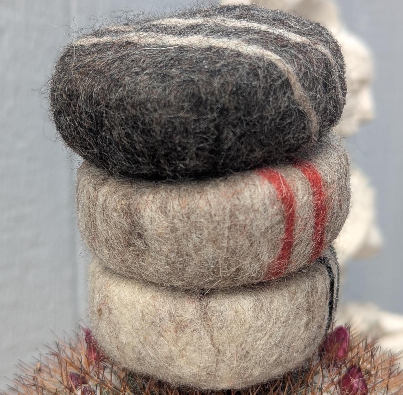 Organic Felted Soap Collection: Yak Butter, Rock Salt, Black Salt