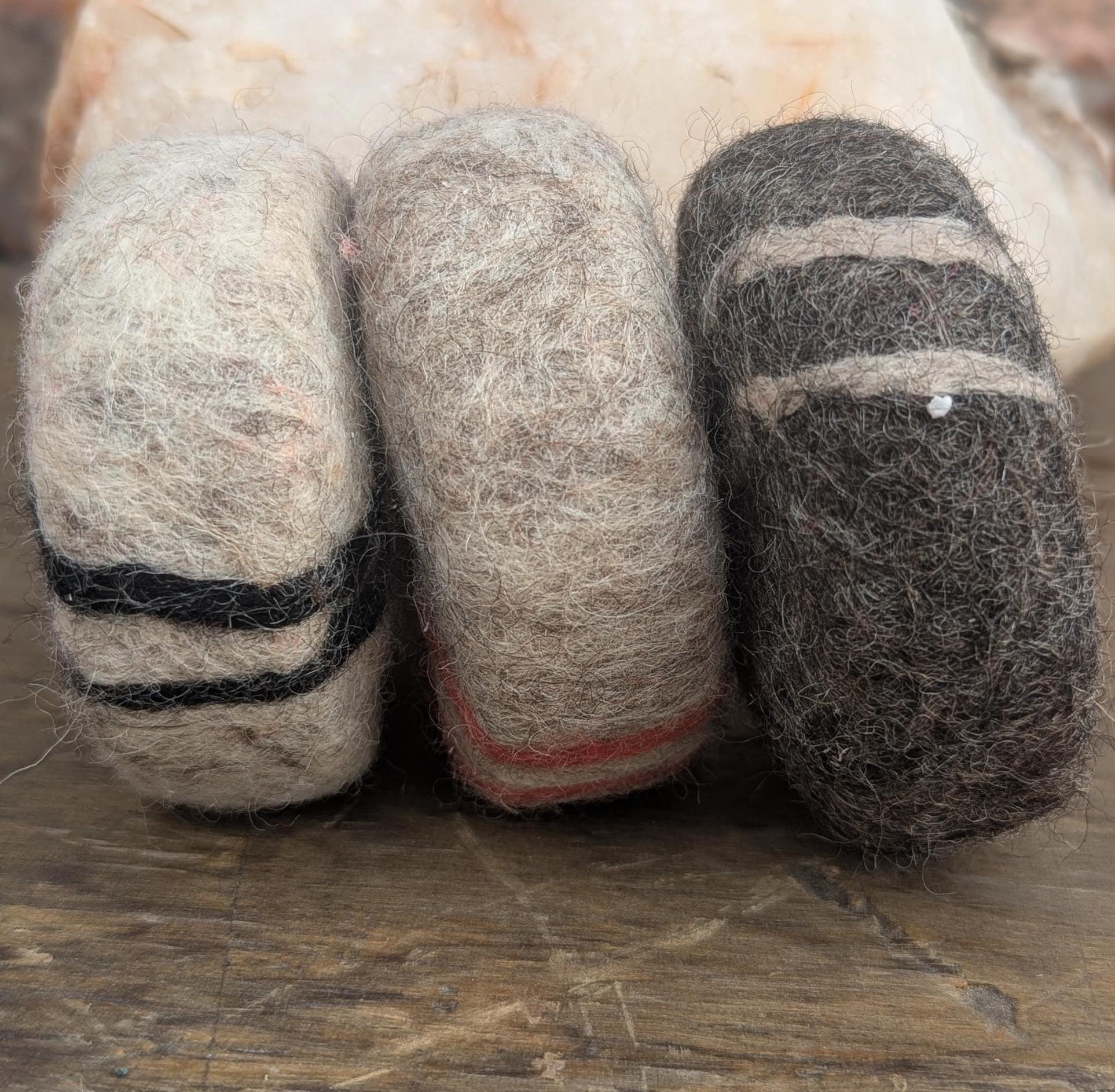 Organic Felted Soap Collection: Yak Butter, Rock Salt, Black Salt