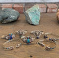 Vintage Tibetan Dragon Cuff Bracelet: Turquoise & Lapis Lazuli (CB-112)