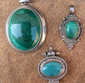 Tibetan Handmade Sterling silver Pendant Collection Featuring Turquoise Gemstone (p7-057)