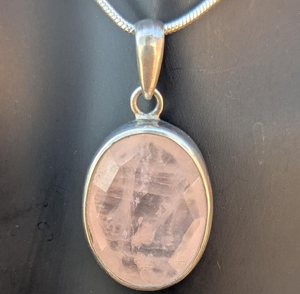 Unique sterling silver pendant collection with Rose Quartz and Ruby gemstone (p7-058)