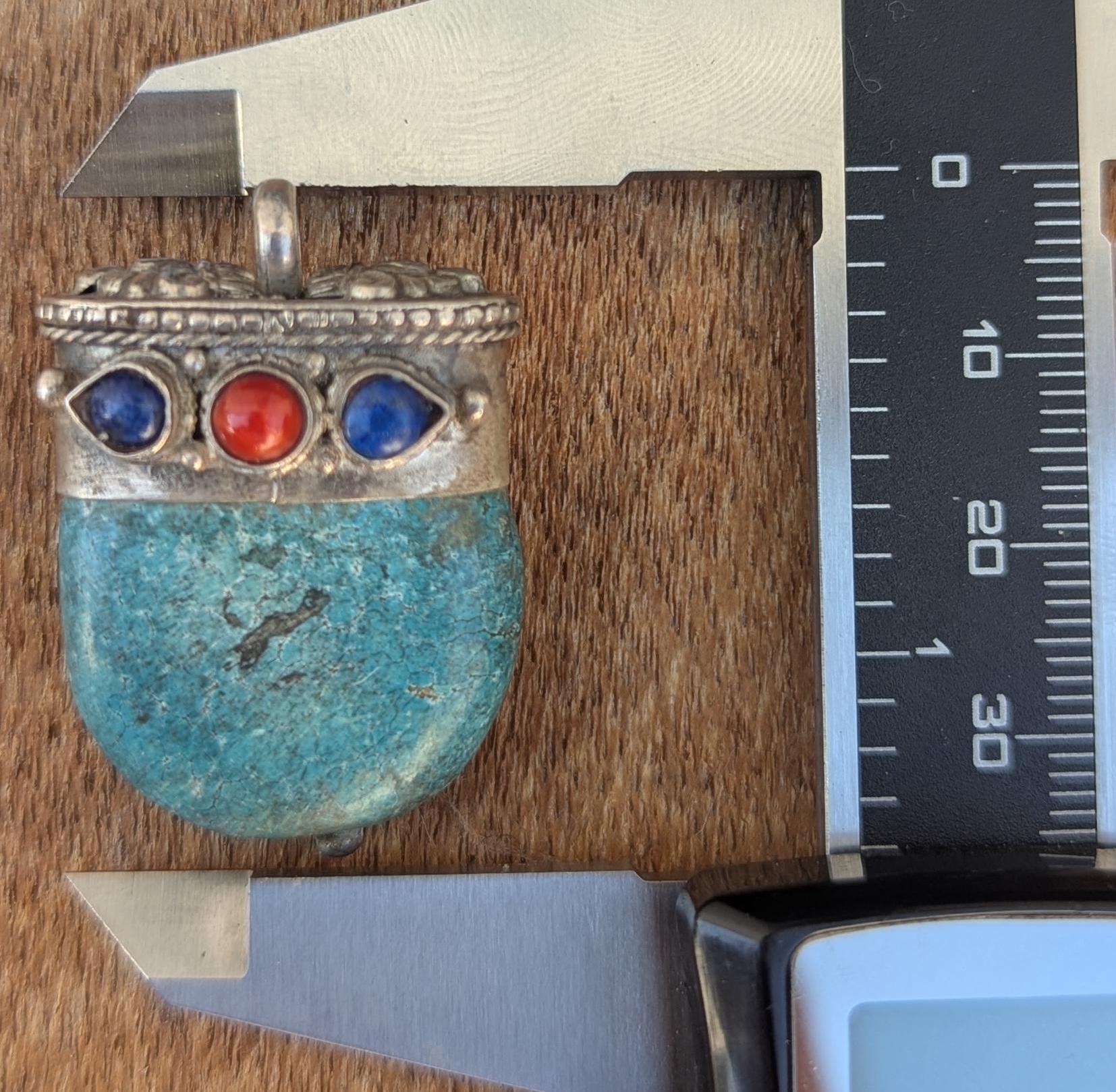 Sterling silver with Natural Turquoise pendant collection (p7-059)