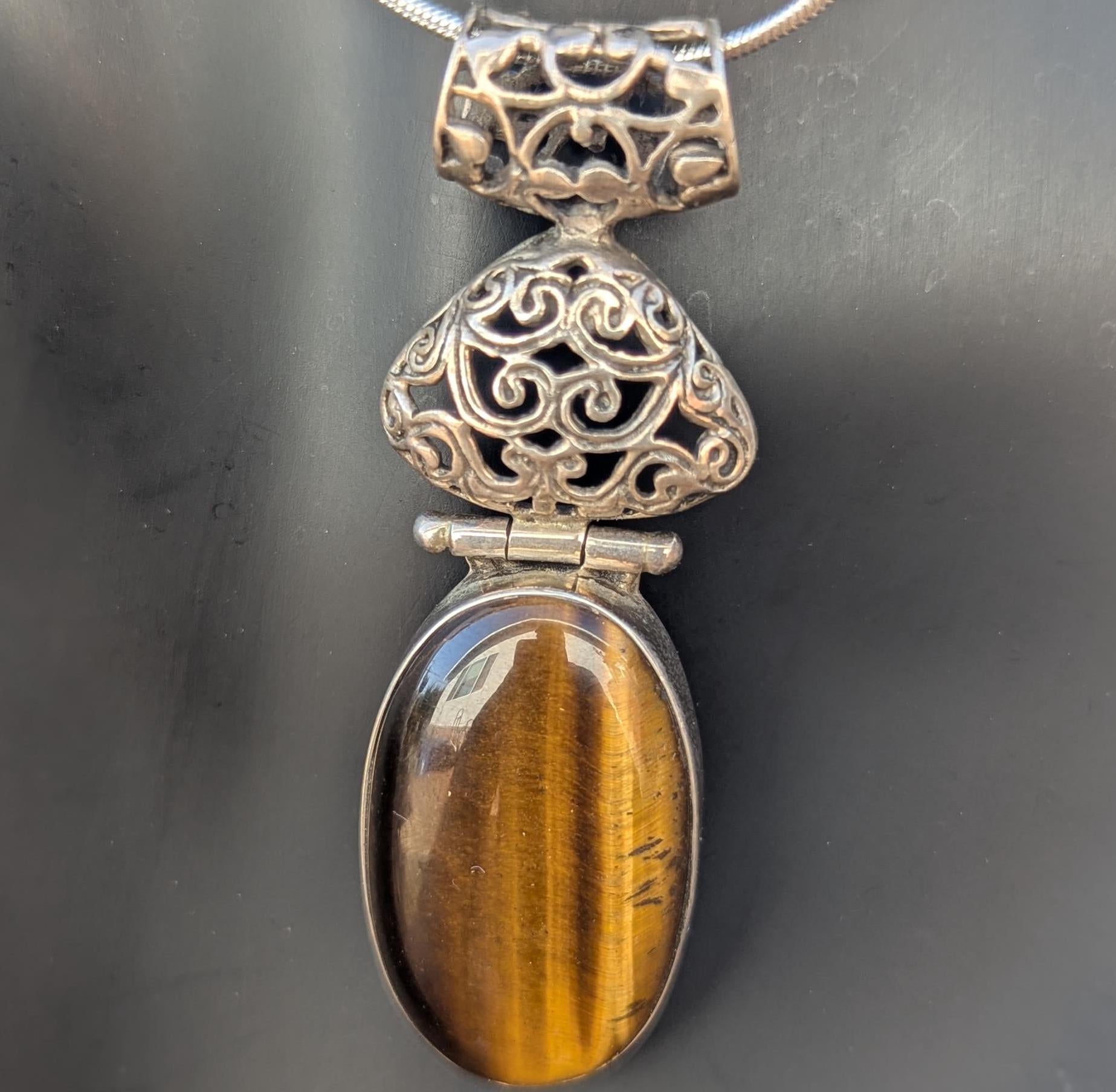 Sterling Silver Tiger's Eye Pendant Collection