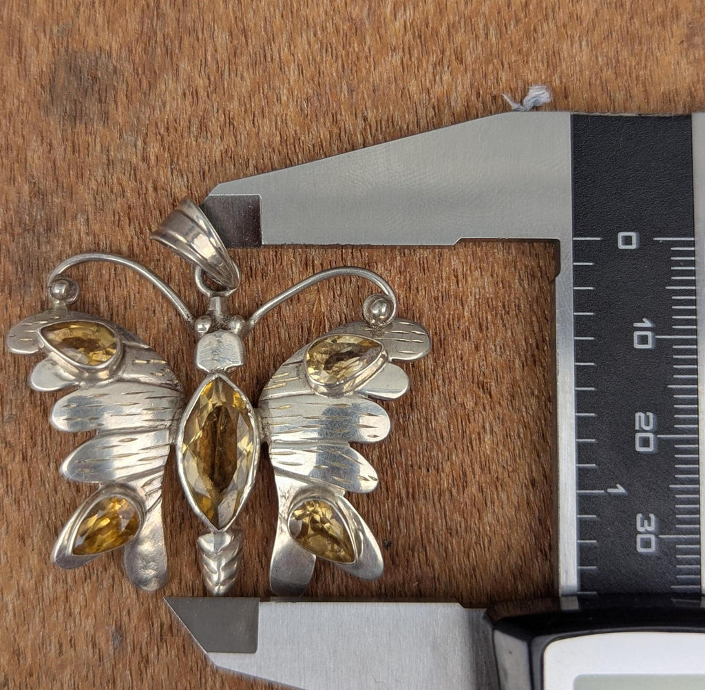 Yellow Sapphire Sterling Silver Pendant Collection: Butterfly, Statement, & More