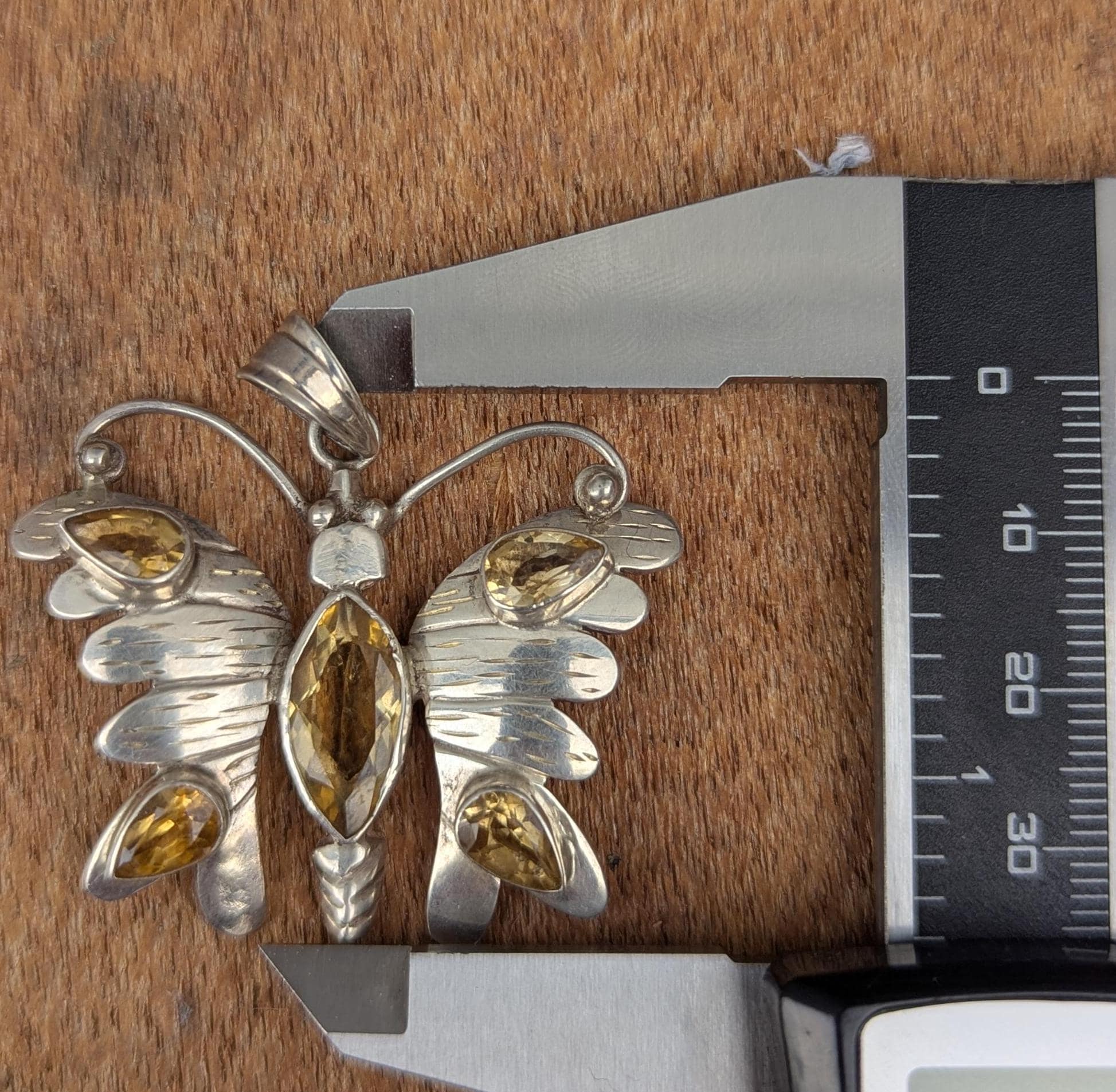 Yellow Sapphire Sterling Silver Pendant Collection: Butterfly, Statement, & More