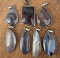 Unique sterling silver with Agate gemstones collection (p7-068)