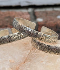 Vintage Traditional Tibetan Silver Metal Carving Cuff Bracelet (cb-116)