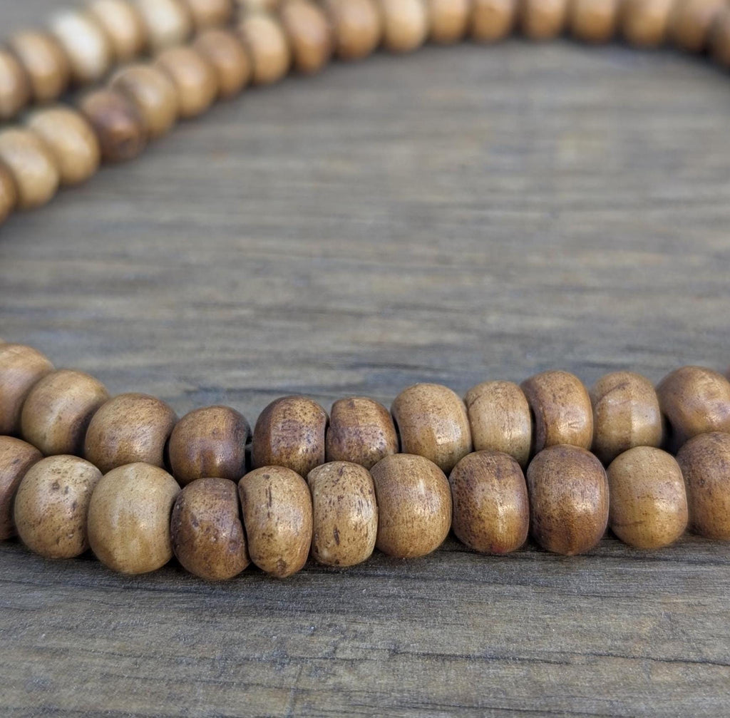 Tibetan Buddhist Prayer Mala with Yak Bone Beads—Handcrafted Meditation Mala (bm-112)
