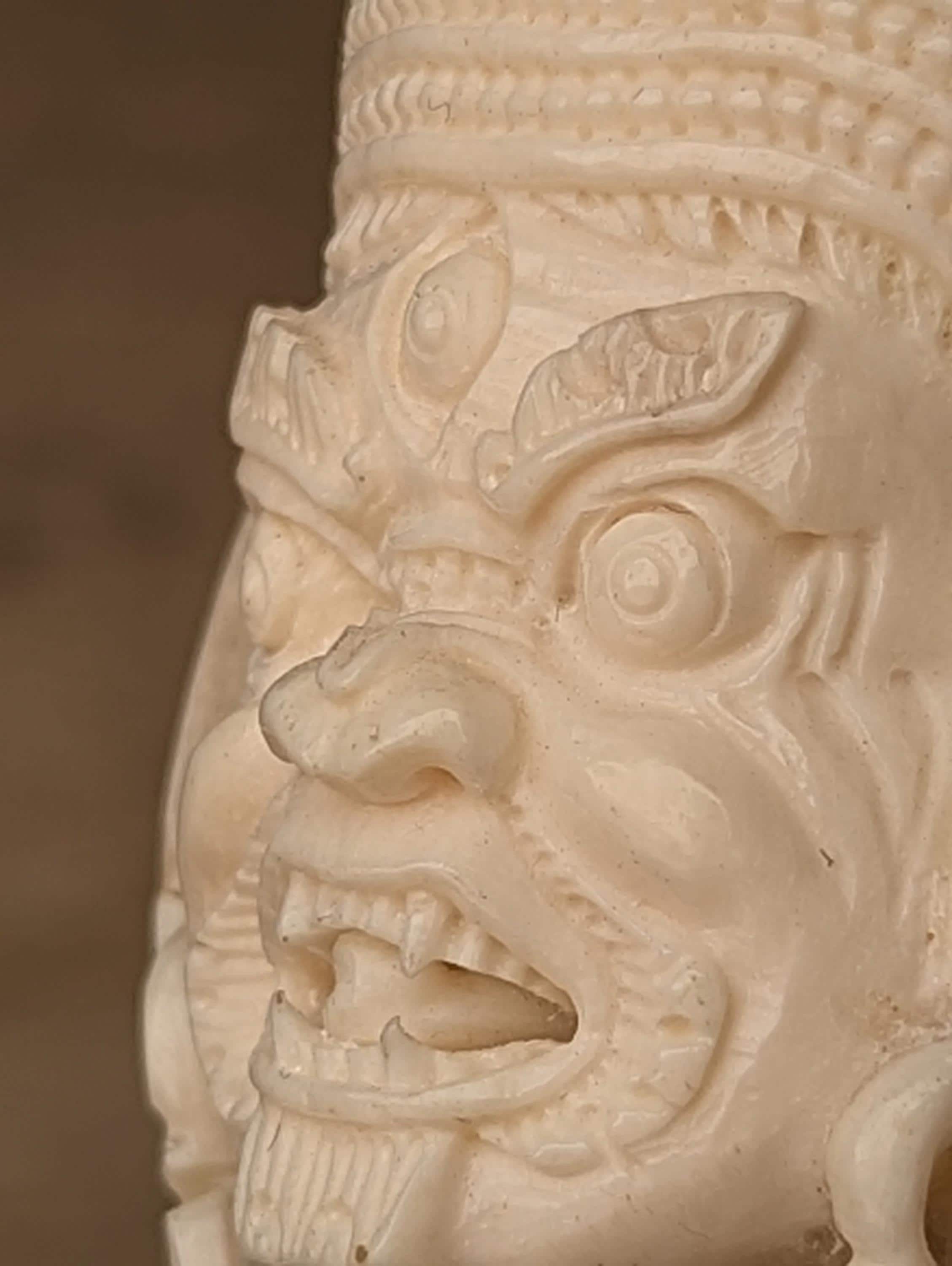 Hand-Carved Buffalo Bone Tibetan Phurba | Himalayan Ritual Dagger