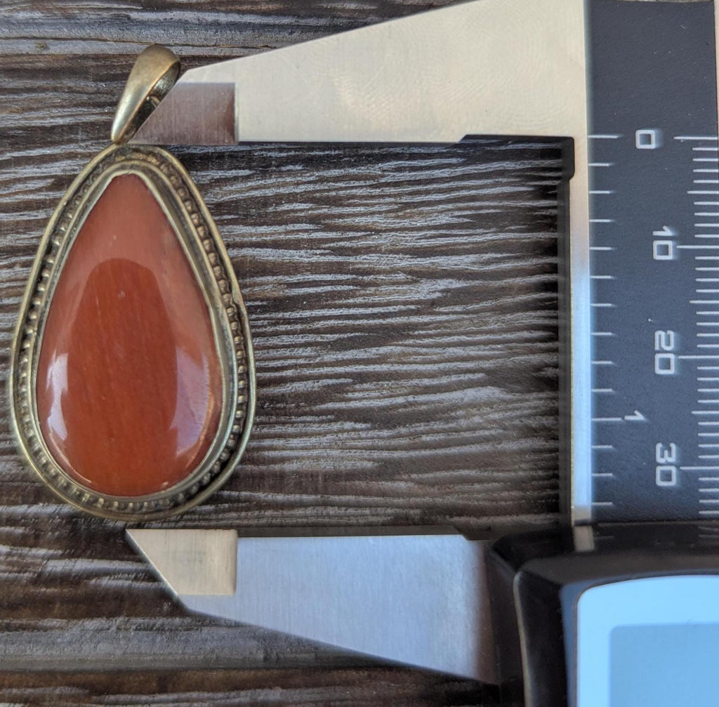 P3/4- Silver Red Carnelian Pendant (T12-004)