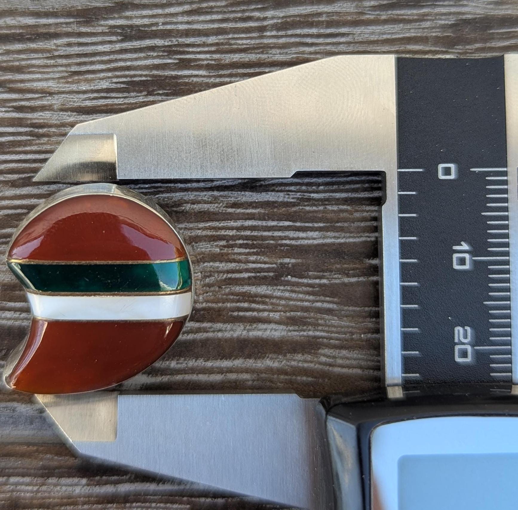 Multi Stone Inlay Silver Pendant ( T1103-015)