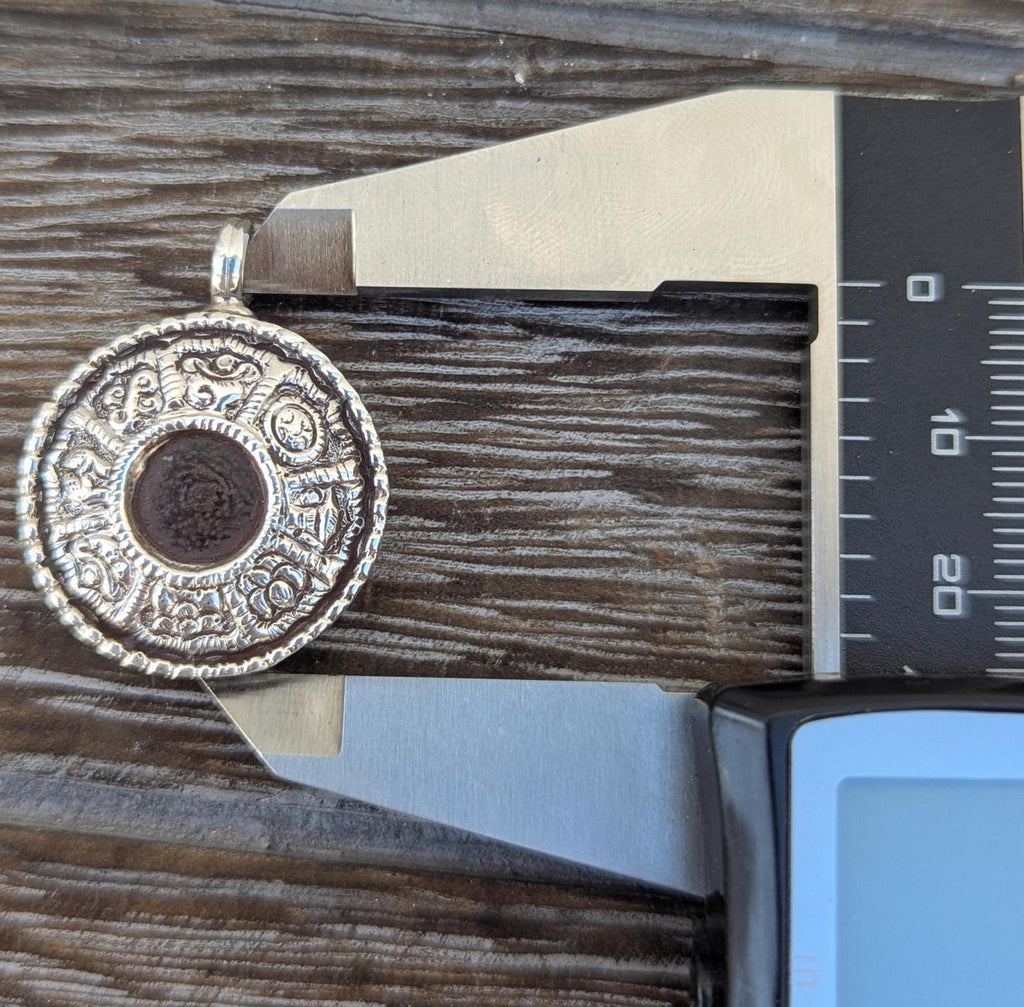 Silver Circle Pendant.(T1103-007)
