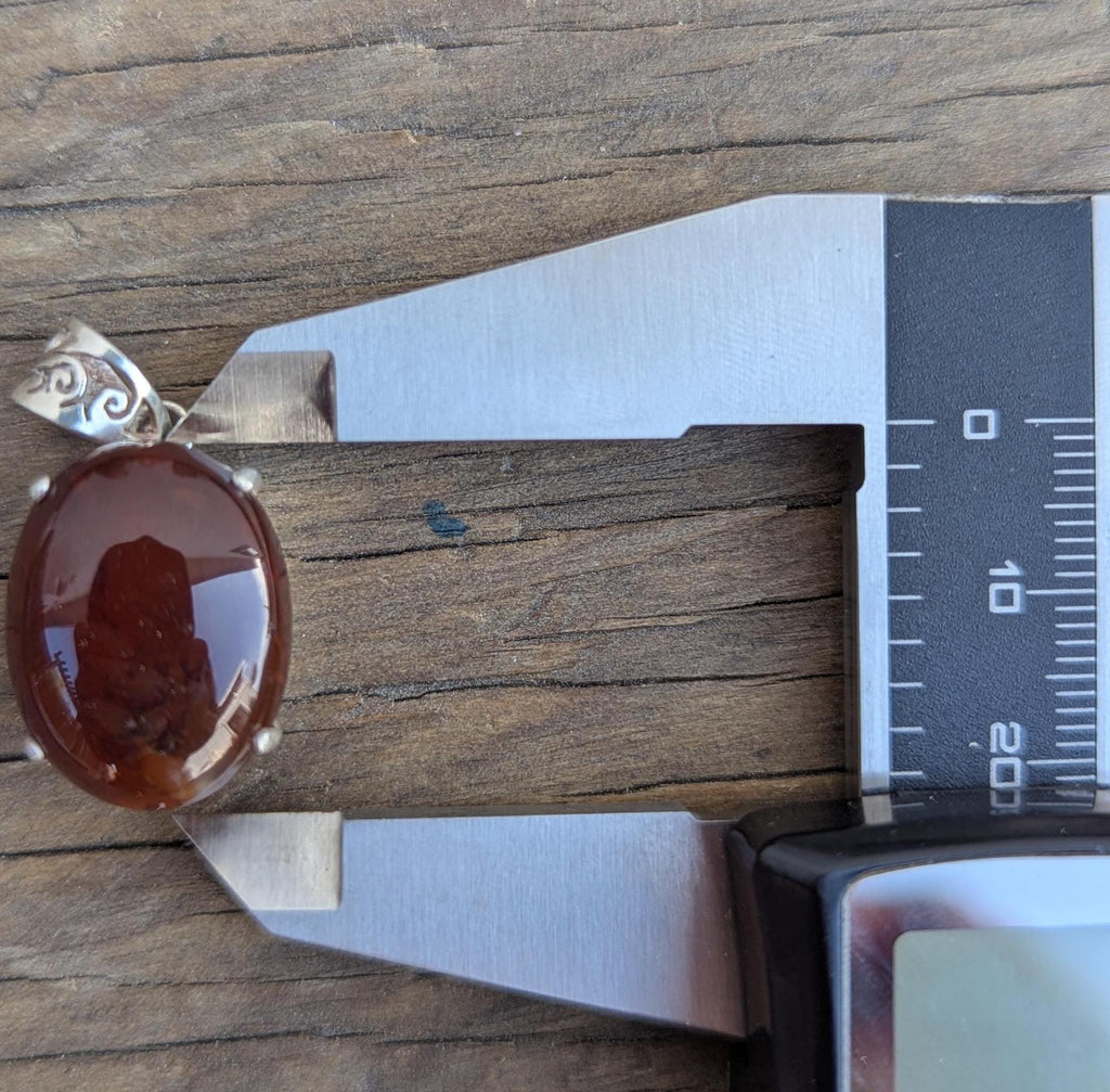 P3/7-Silver Red Carnelian Pendant (T12-007)