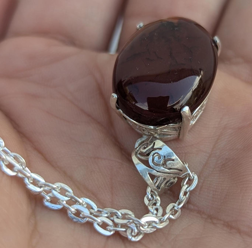 P3/7-Silver Red Carnelian Pendant (T12-007)