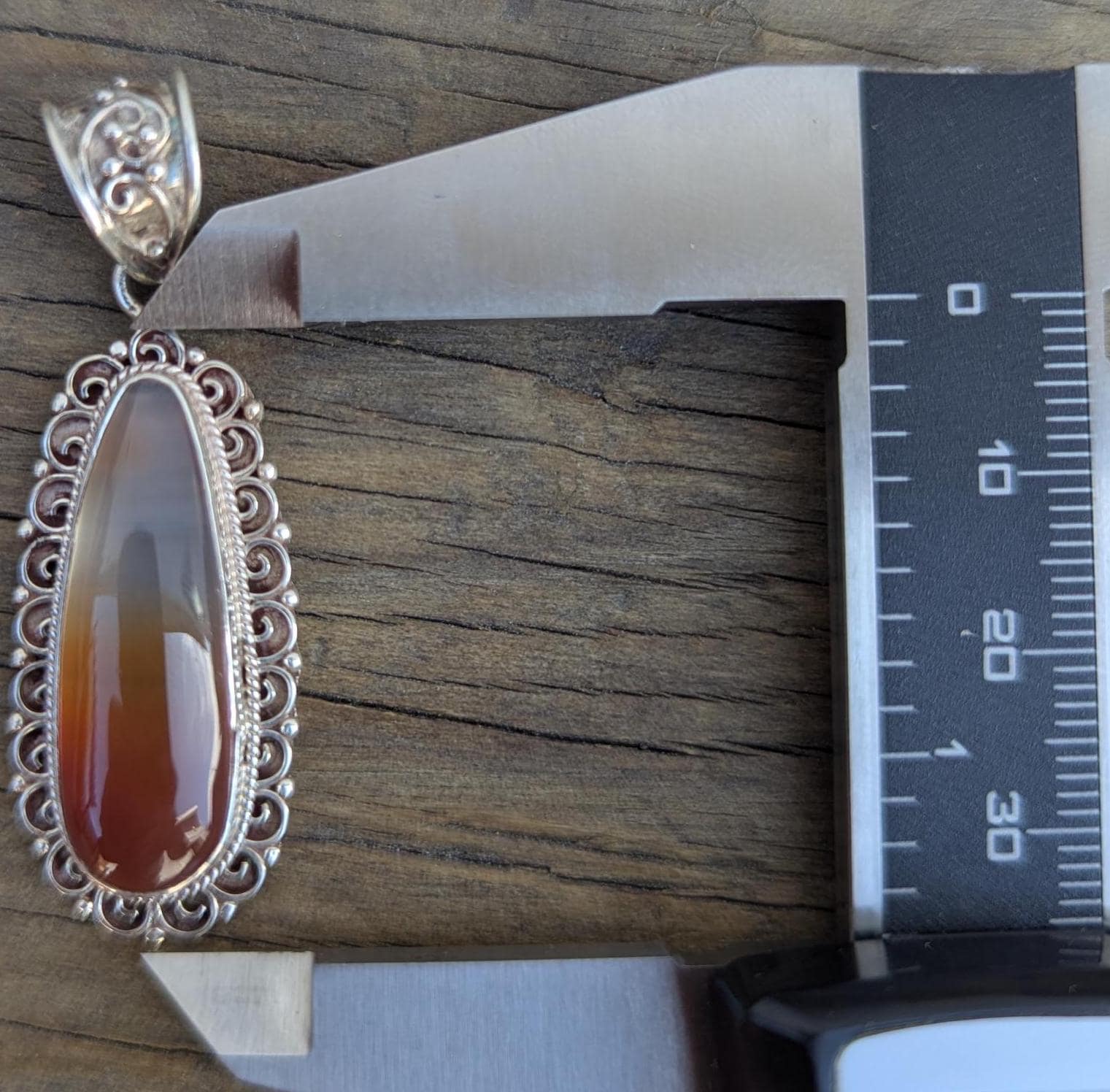 P3/6-Silver Red Carnelian Pendant (T12-006)