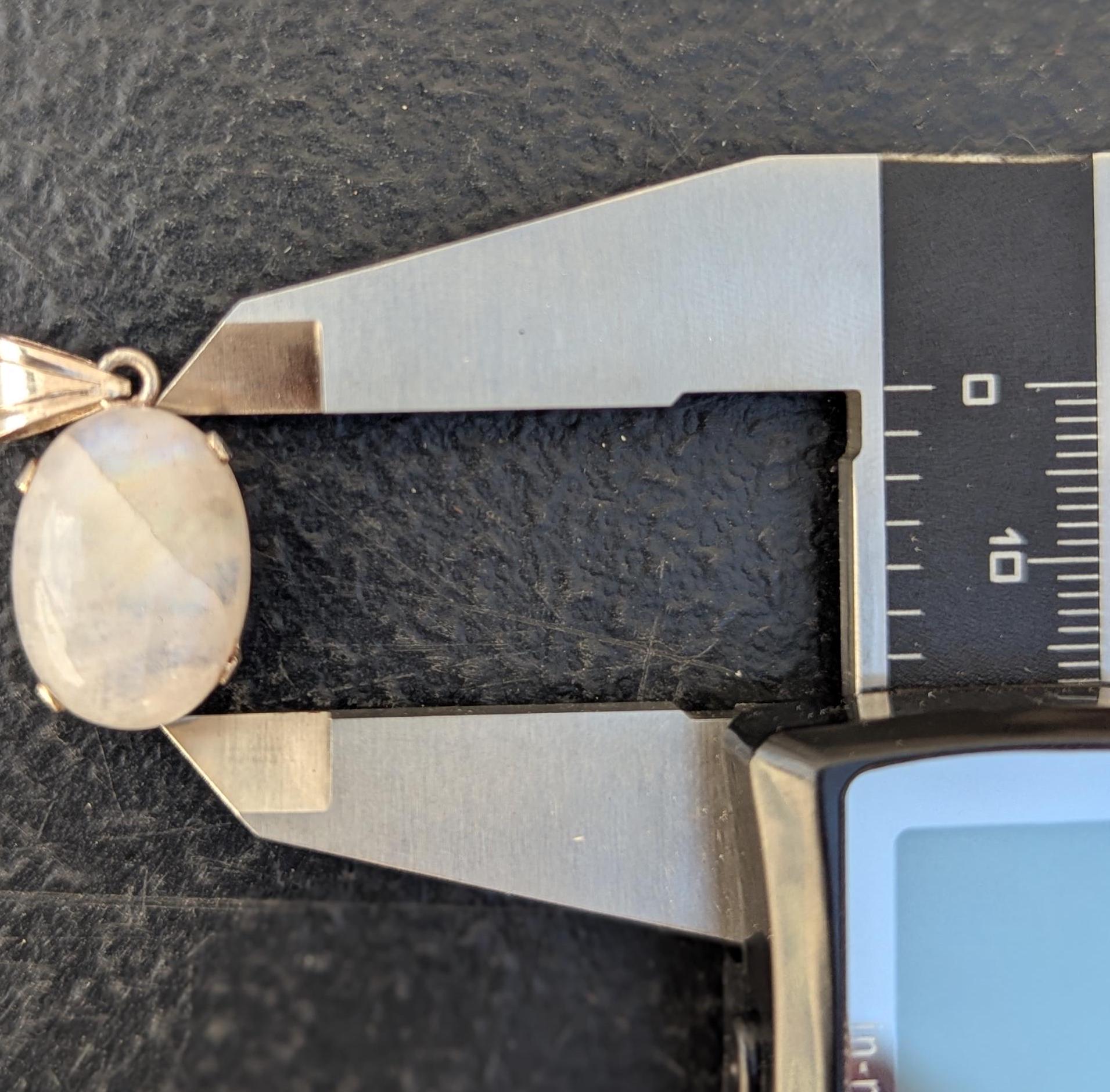 Handmade Moonstone Pendant: 925 Sterling Silver Necklace