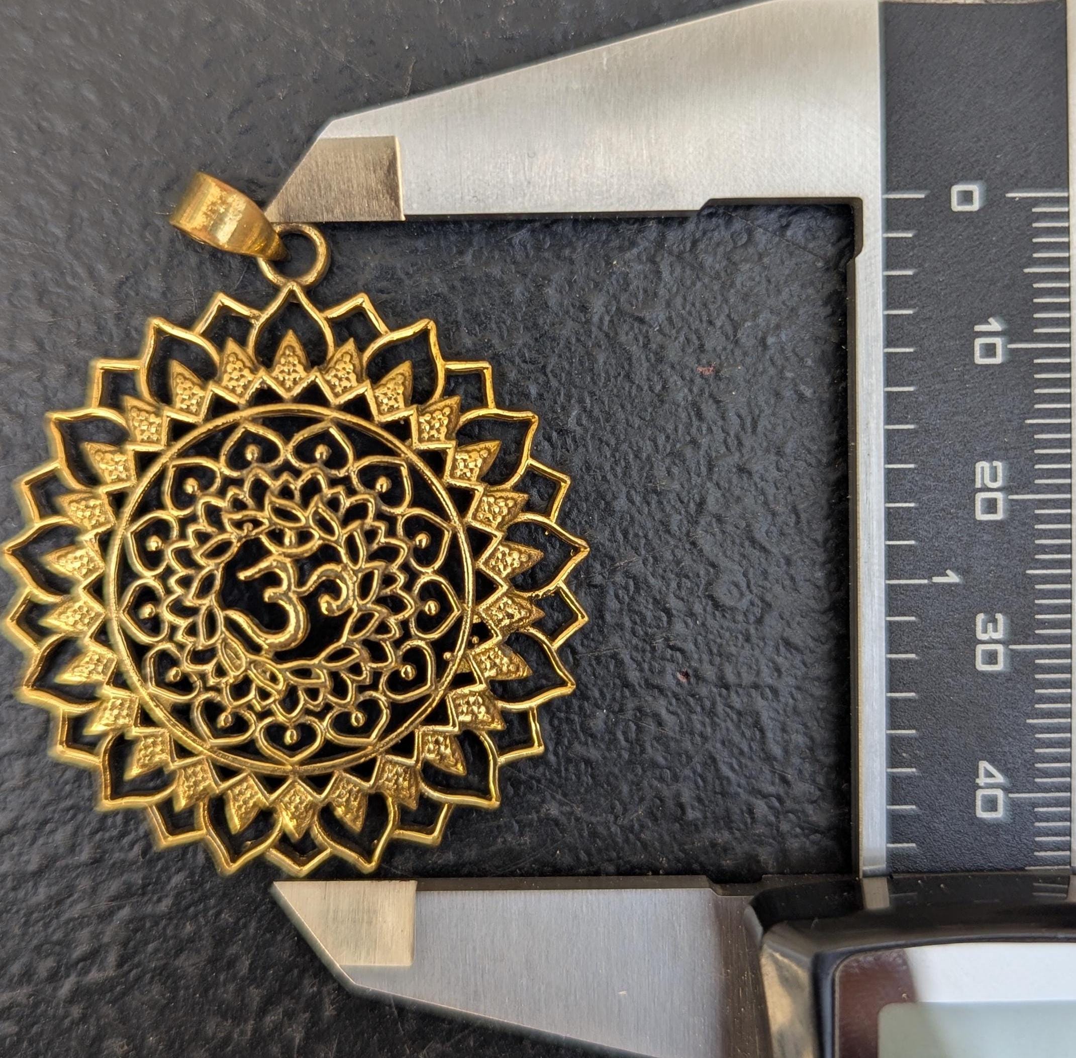 Handmade Brass Sacred Geometry Pendant 4 cm. pd 122