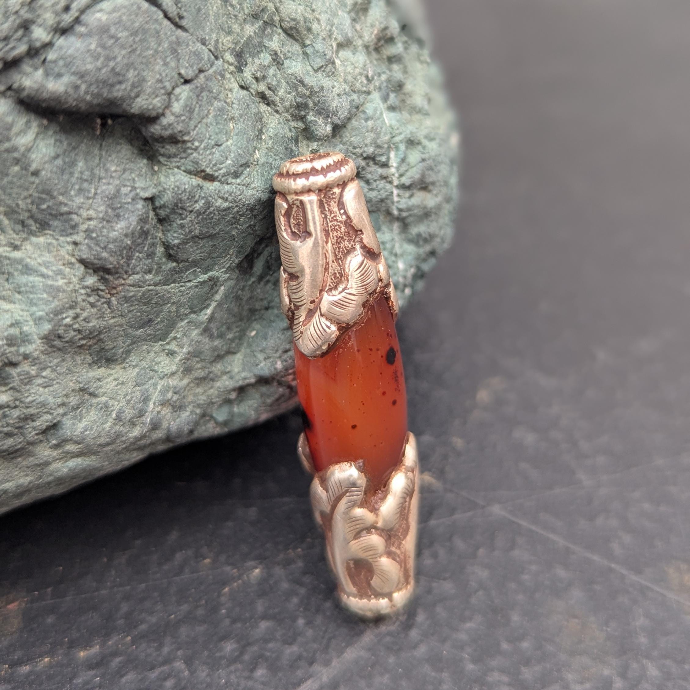 Carnelian with Silver wrapped Pendant(T1103-003.4)