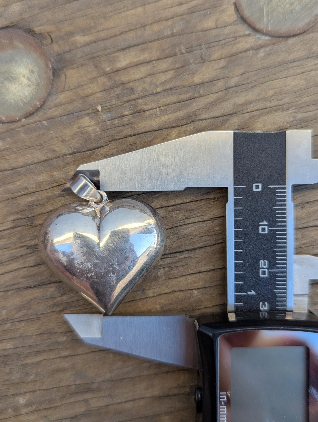 Handmade Vintage silver Heart pendant (p6-039)