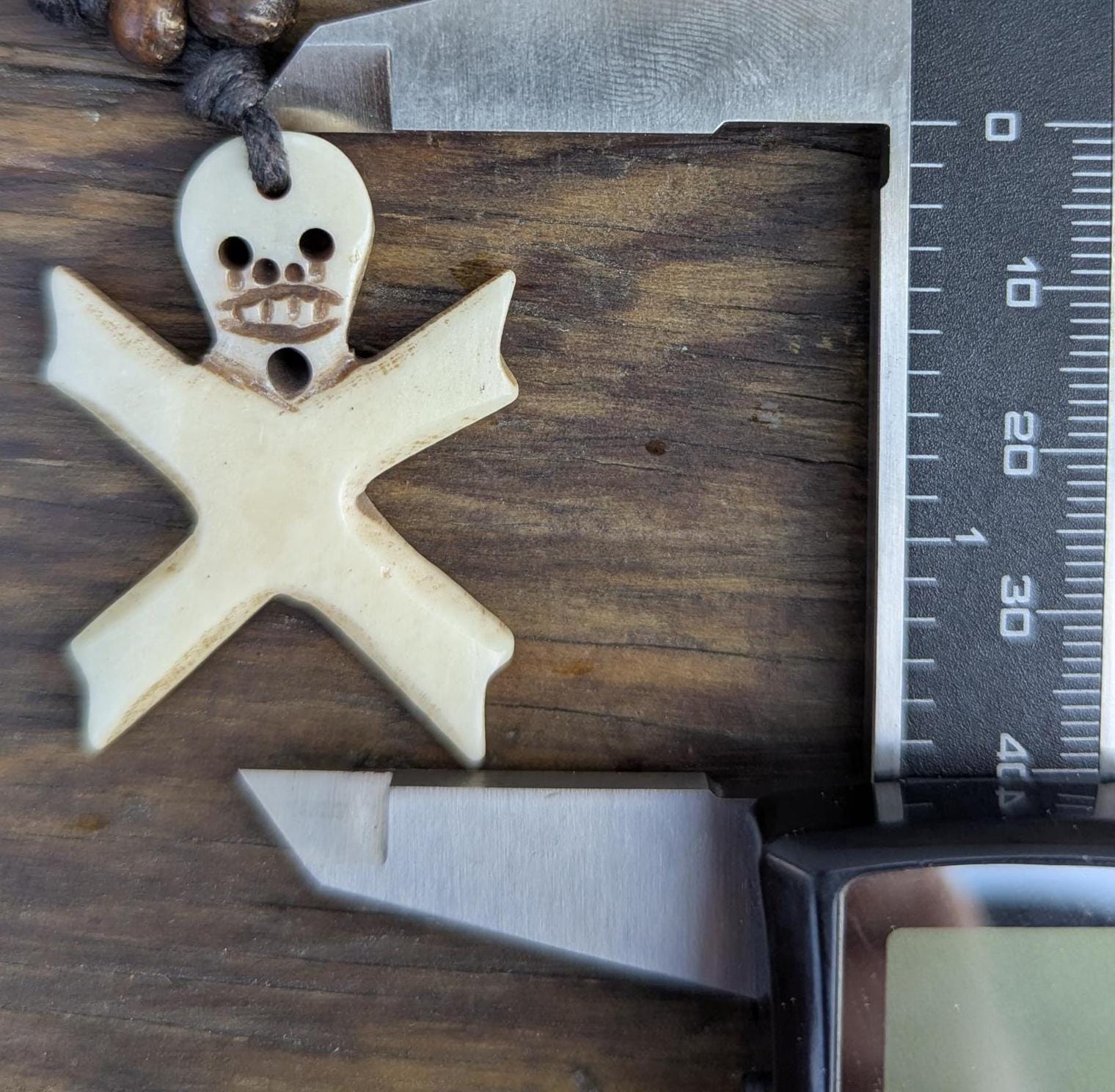 Vintage Yak bone hand-carved mystical motifs pendants (p6-044)