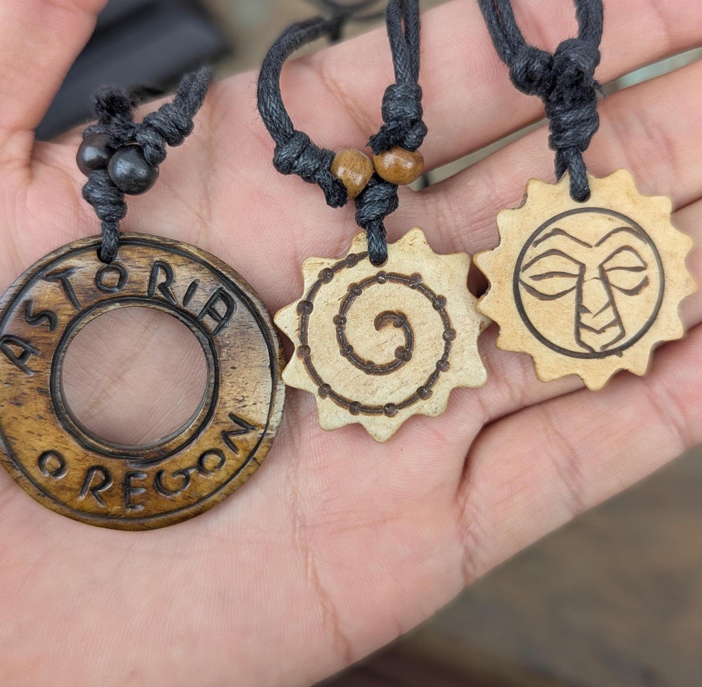Vintage Yak bone hand-carved astro pendant collection (p6-045)