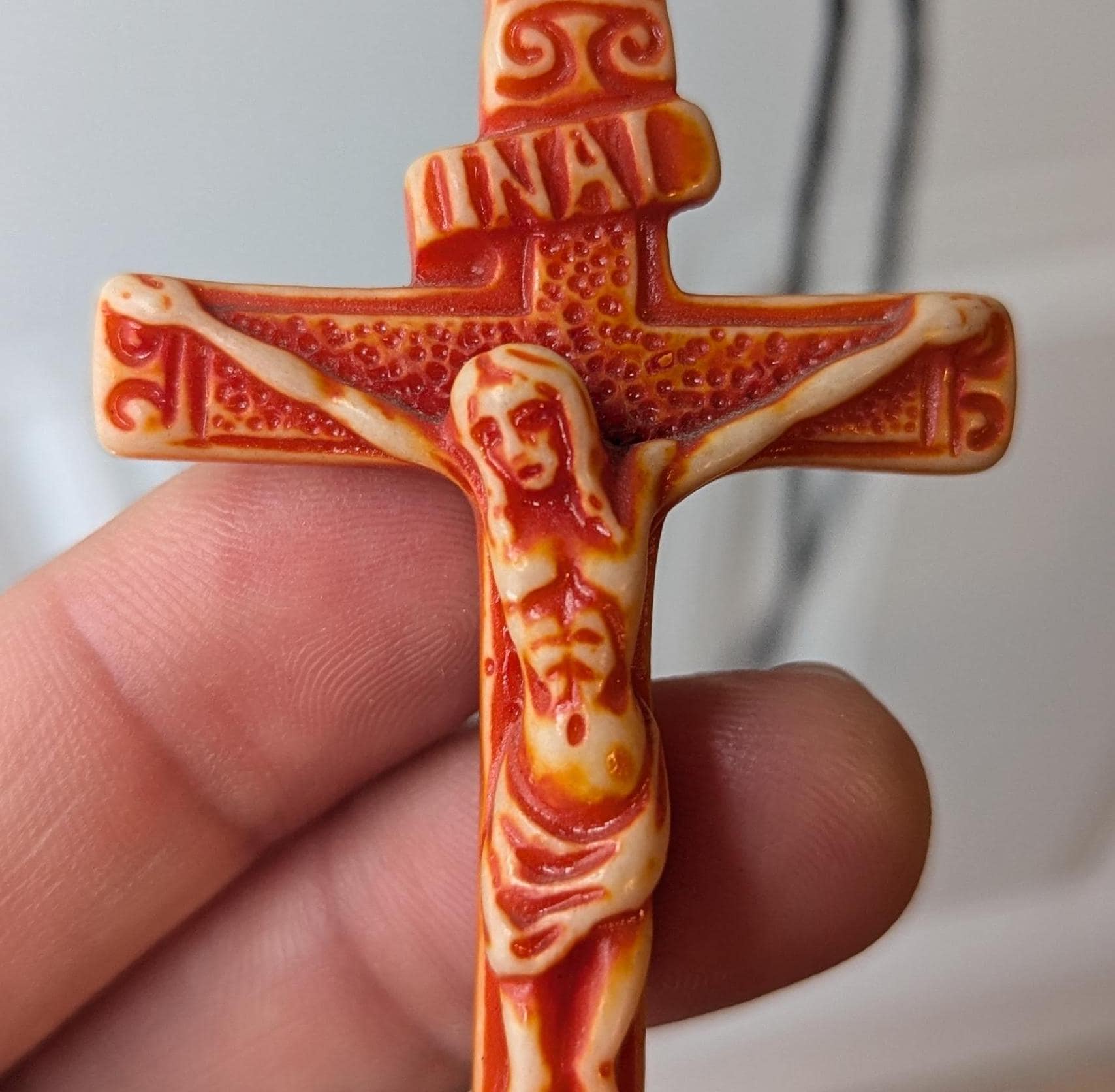 Vintage Yak bone hand-carved Jesus Christ pendants (p6-048)