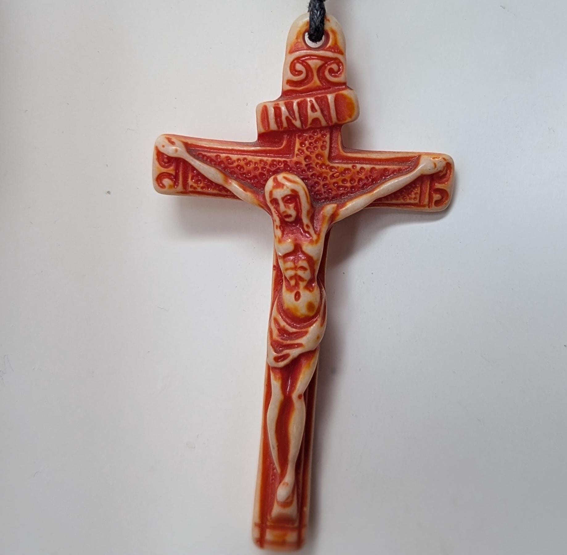 Vintage Yak bone hand-carved Jesus Christ pendants (p6-048)