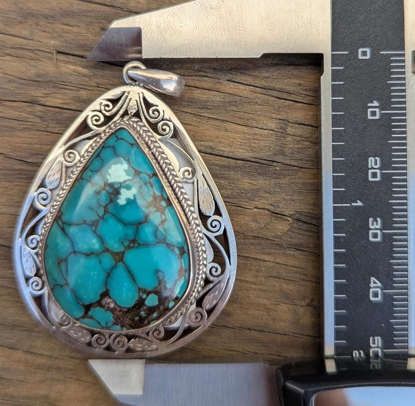 Vintage Sterling Silver Tibetan Medallion Pendant Collection with Turquoise Gemstone (p7-023)