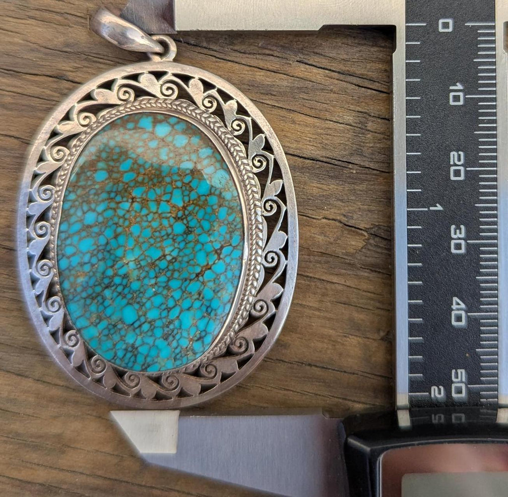 Vintage Sterling Silver Tibetan Medallion Pendant Collection with Turquoise Gemstone (p7-023)