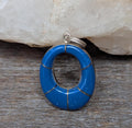 Lapis Lazuli & Black Onyx Hoop Pendant