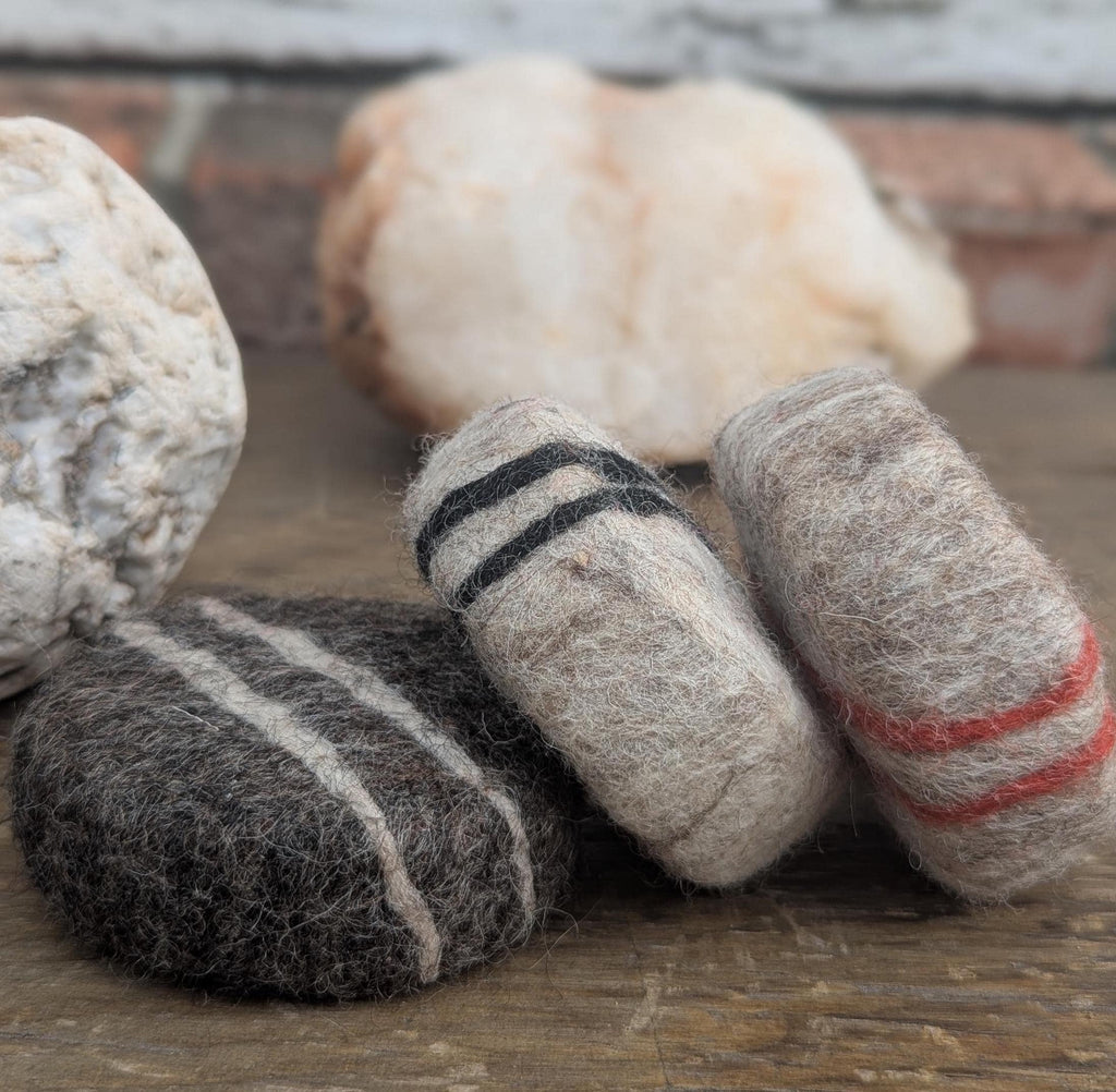 Organic Felted Soap Collection: Yak Butter, Rock Salt, Black Salt