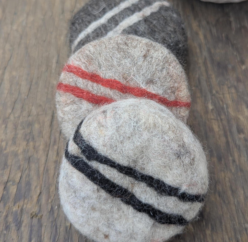 Organic Felted Soap Collection: Yak Butter, Rock Salt, Black Salt