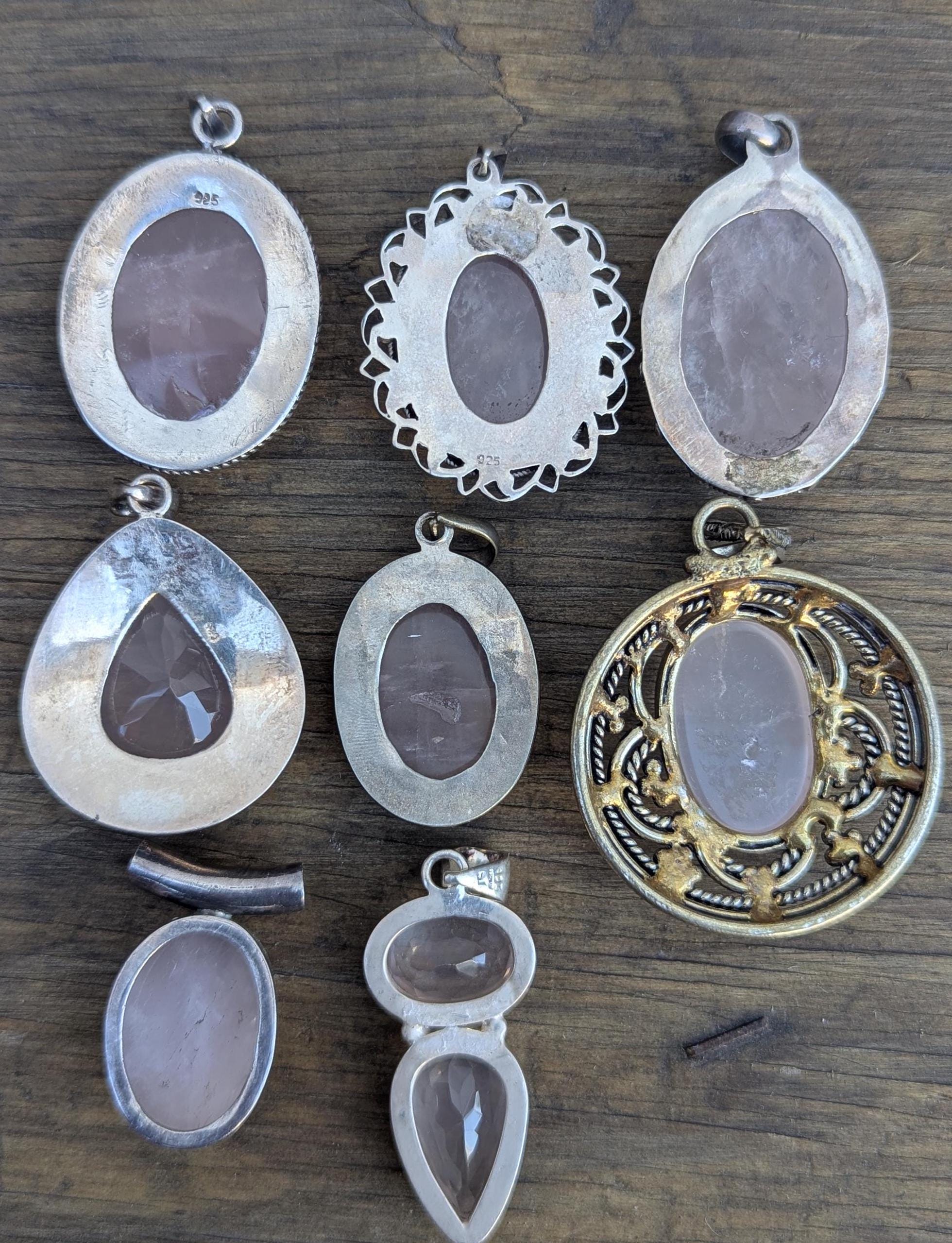 Sterling Silver Rose Quartz Pendant Collection