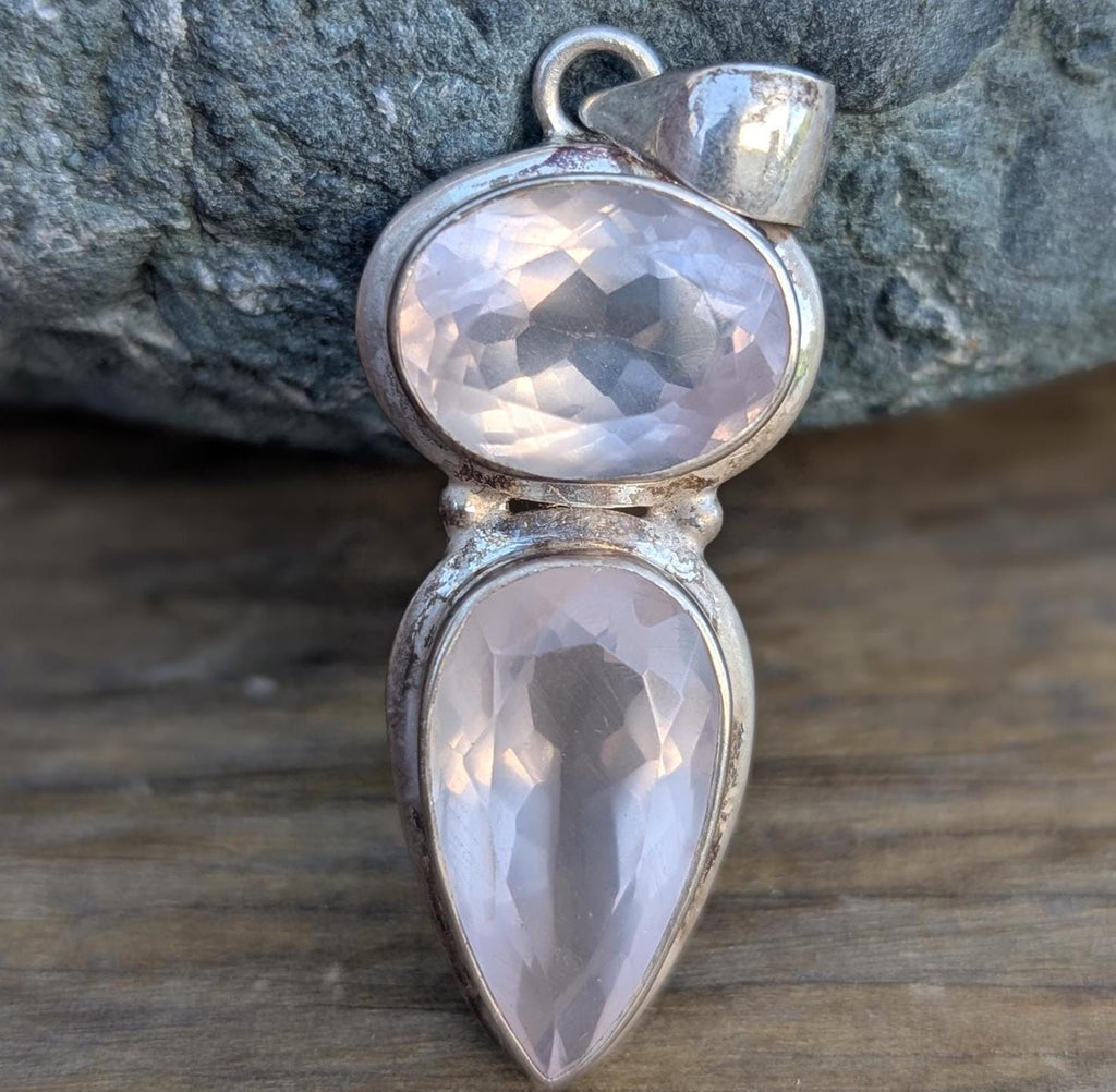 Sterling Silver Rose Quartz Pendant Collection