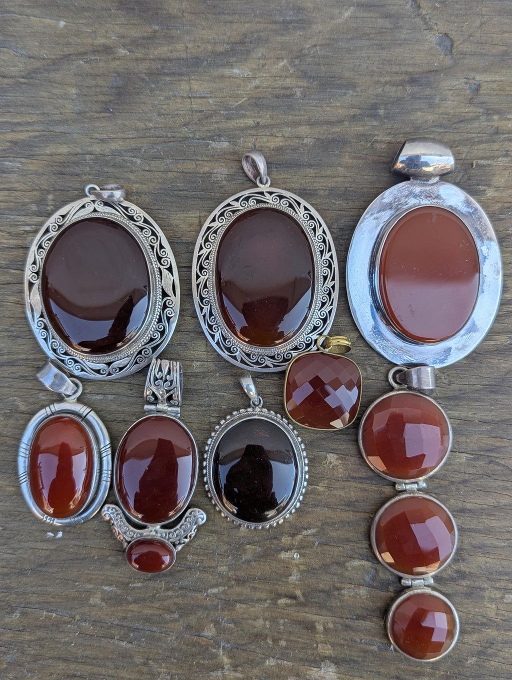 Red Jasper Sterling Silver Pendant Collection
