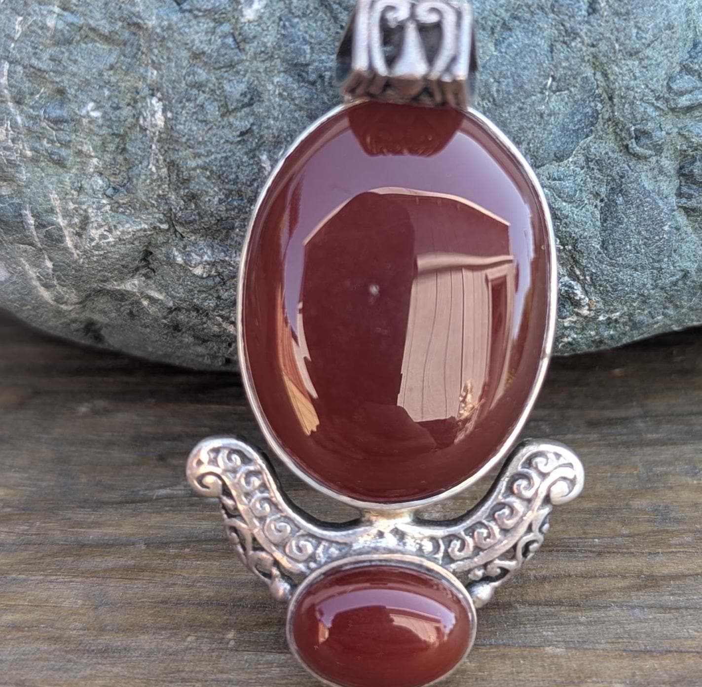 Red Jasper Sterling Silver Pendant Collection