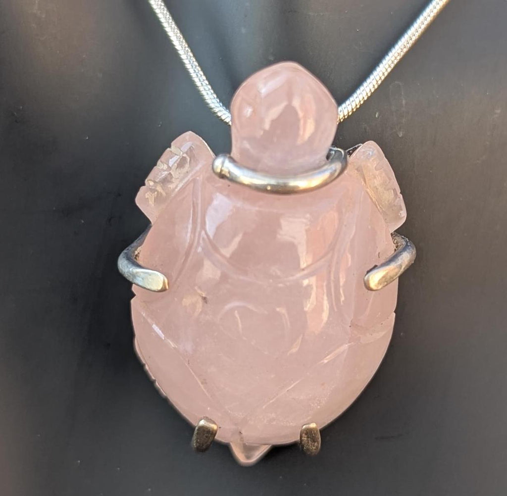 Unique sterling silver pendant collection with Rose Quartz and Ruby gemstone (p7-058)