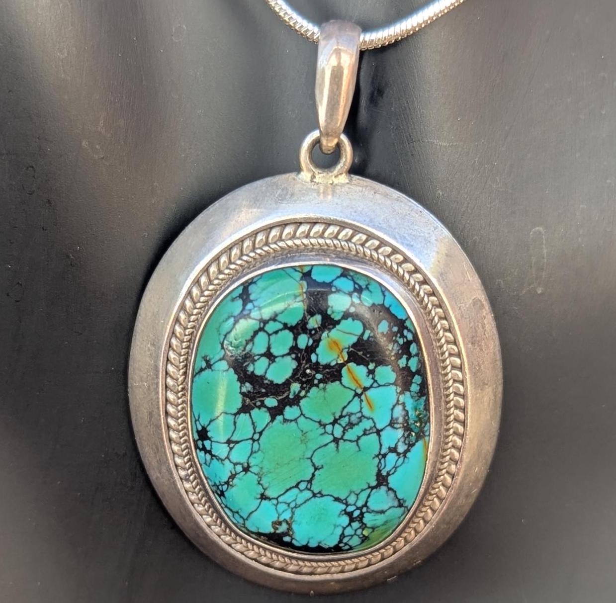 Sterling silver with Natural Turquoise pendant collection (p7-059)