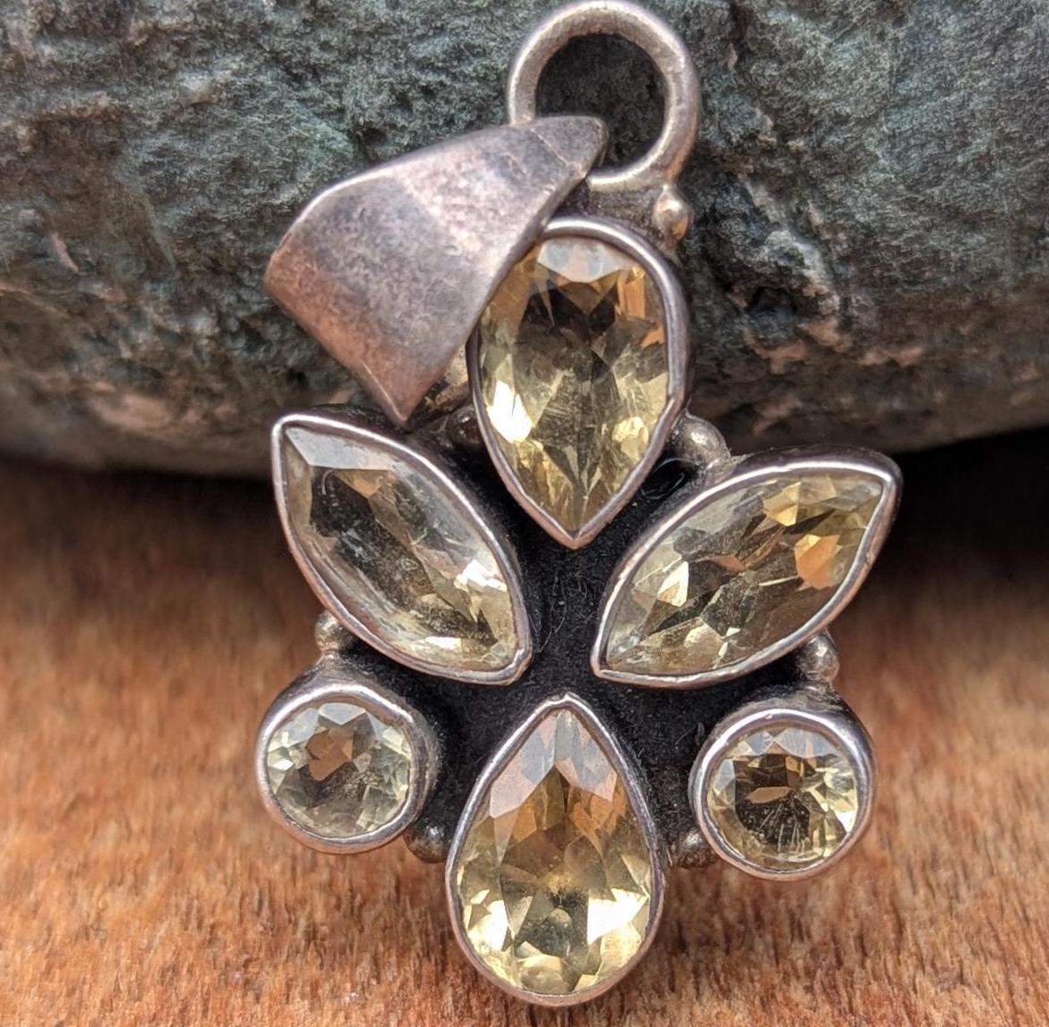Yellow Sapphire Sterling Silver Pendant Collection: Butterfly, Statement, & More