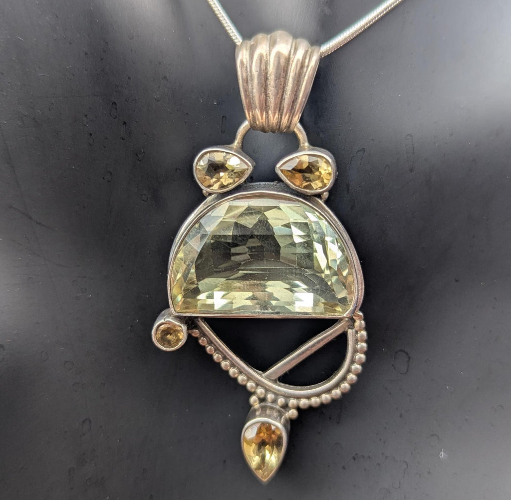 Yellow Sapphire Sterling Silver Pendant Collection: Butterfly, Statement, & More