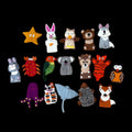 Wool Felt Finger Puppets: Montessori Animal Storytelling Toys (Set of 16)