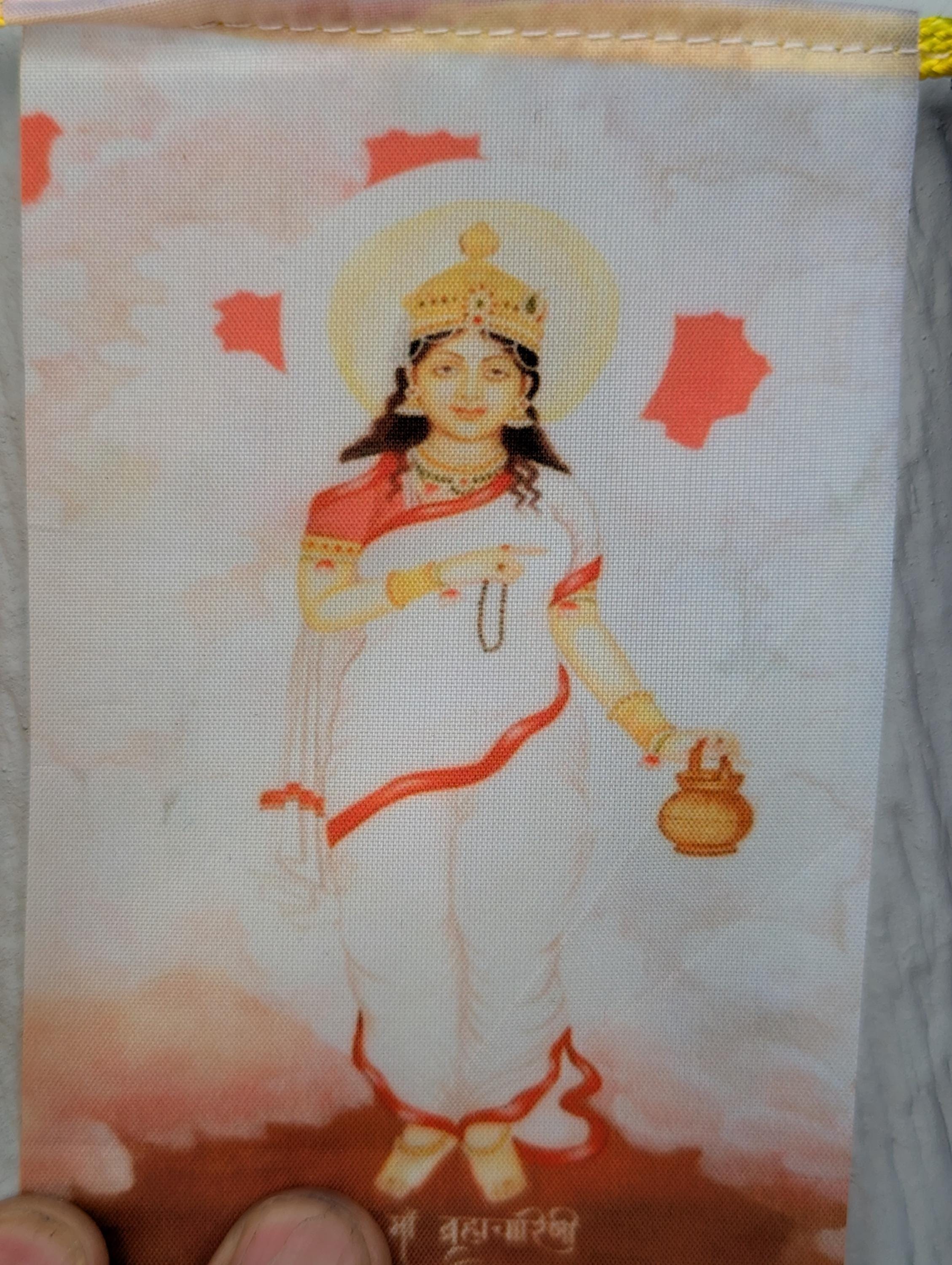 Mini Durga Prayer Flags: Spiritual Home Decor, Yoga Room Decorations